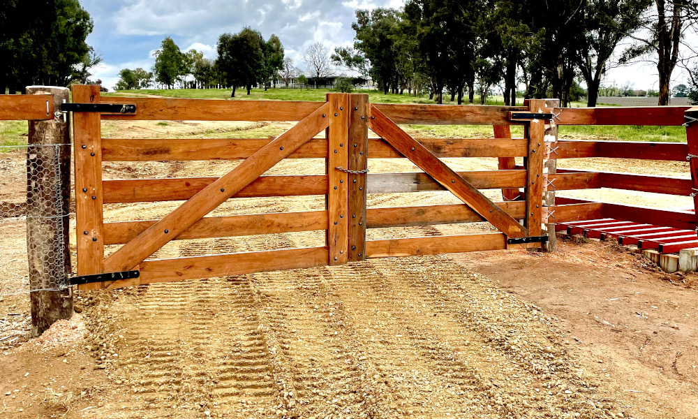 Tickalara Contracting Timber Double Gates fencing news